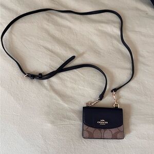 Coach Card Holder with Strap